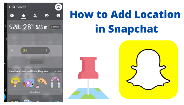 how to add location in snapchat