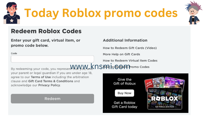 roblox redeem codes today