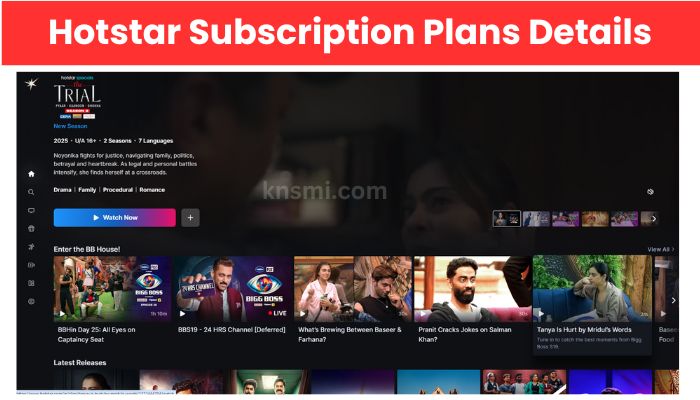 Hotstar Subscription Plans Details