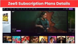 ZEE5 Subscription Plans Details